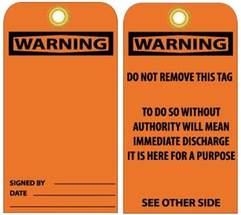 Warning Tags