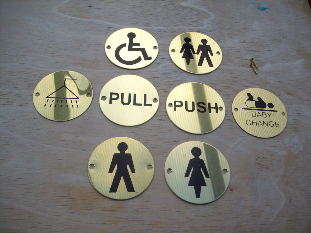 Toilet and Restroom Signs Plate labels