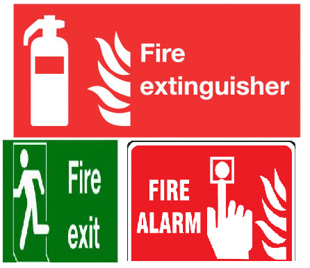 Fire Safety Sign Labels