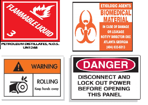 Shipping Safety Sign Labels