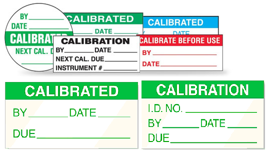 Calibration Labels and Stickers