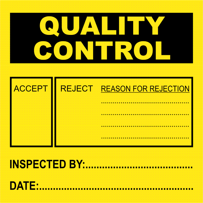 Quality Control Labels