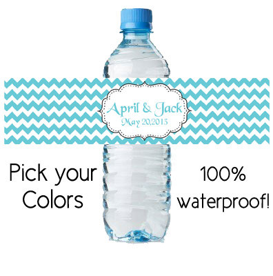 Waterproof water bottle labels